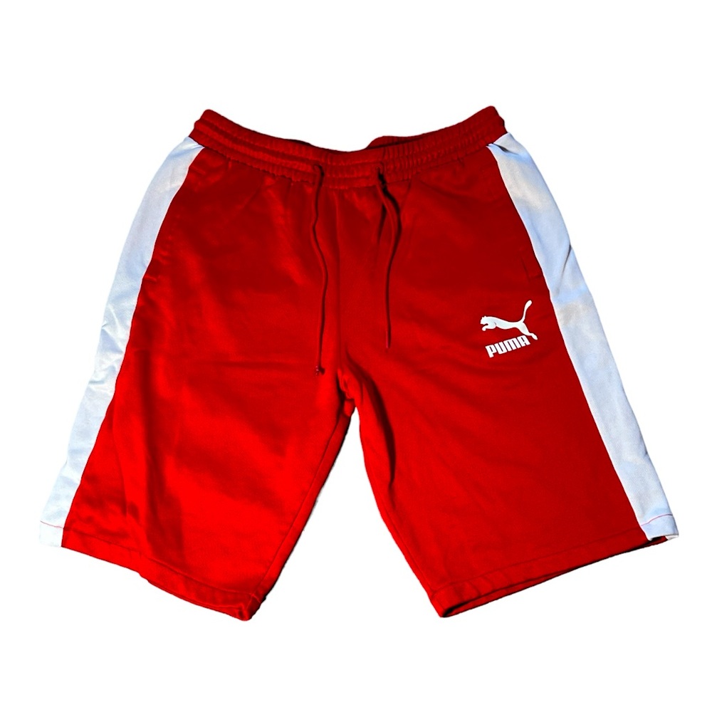 Red men’s puma shorts